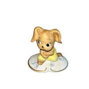 VINTAGE Lefton Japan Porcelain Bunny Figurine Easter Rabbit 2" kitsch farmhouse